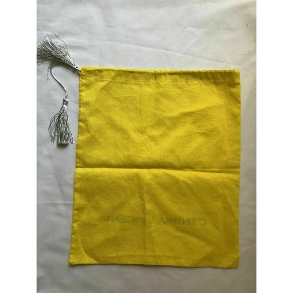 Cynthia Vincent DustBag Yellow 13.5" x 11.2" - Picture 6 of 6